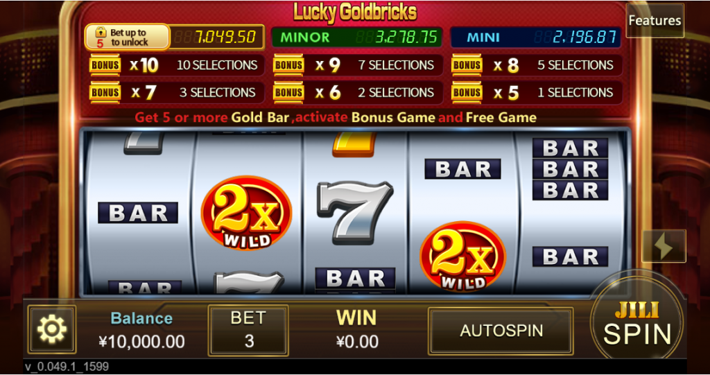 ลักษณะของเกม Lucky Goldbricks