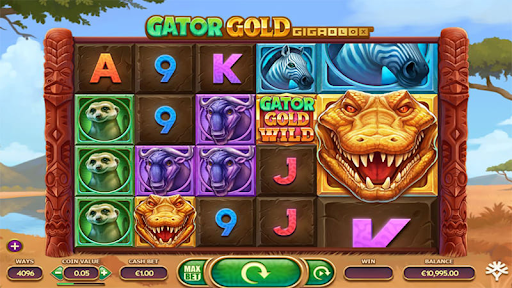 ลักษณะภายในเกม Gator Gold Deluxe Gigablox